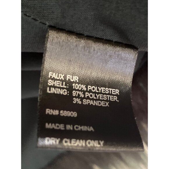 Gianni Bini Womens Faux Fur Open Front Vest Deep Forest Green Size L - Picture 5 of 5